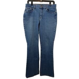 Lauren Ralph Lauren Blue Denim Jeans Vintage Flap Pockets Bootcut Size 8